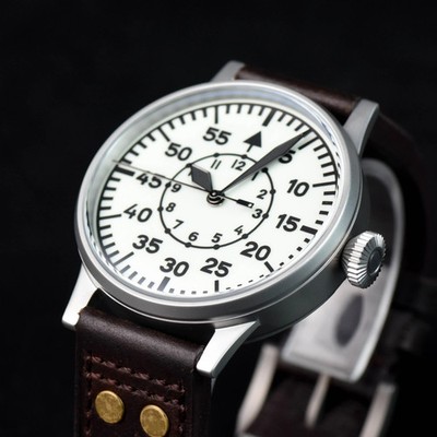 Hruodland Pilot Automatic Watch PT5000 Sapphire Crystal 42mm 10Bar Waterproof