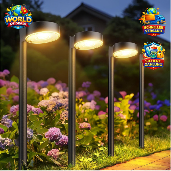 Solarlampen FüR AußEn 8 StüCk Led Gartenleuchten Wasserdicht Deko Terrasse Rasen-image