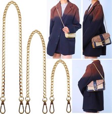 3 Pack Gold Metal Chains for Purse Strap Wallet Bag Chain Replacement 16",36",4