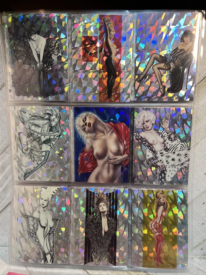 Olivia II Collectible Pin-Up Art Cards Holo Foil Lot 72 Vtg Adult Art NSFW - Image 4 of 4