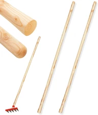 2 Pack Replacement Fire Rake Handles, 60'' Ash Wood Eye Hoe & Grub Hoe Replaceme