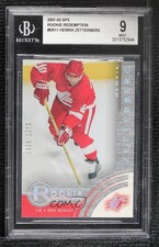 2001 SPx Rookie Redemptions Prizes /1250 Henrik Zetterberg #R11 BGS 9 MINT 2cb