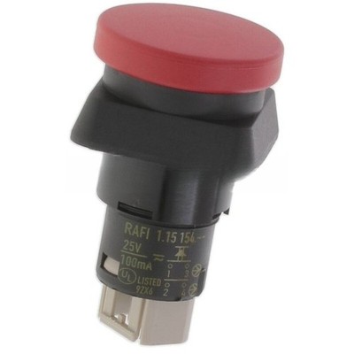 1pcs Emergency Stop Push Button Switch Black Collar Model 1.15.154.006/030 #nm