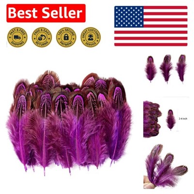 Versatile Dark Pink Pheasant Plumage Feathers 2-3 Inches - 50 pcs for Decoration