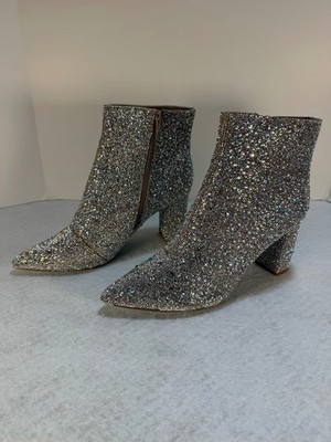 Betsey Johnson Cady Rhinestone Ankle Boots Women's 7.5 New No Box