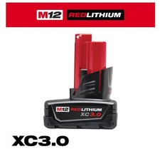 Milwaukee M12 3.0Ah XC3 High Capacity RedLithium Battery Pack 48-11-2402 NEW