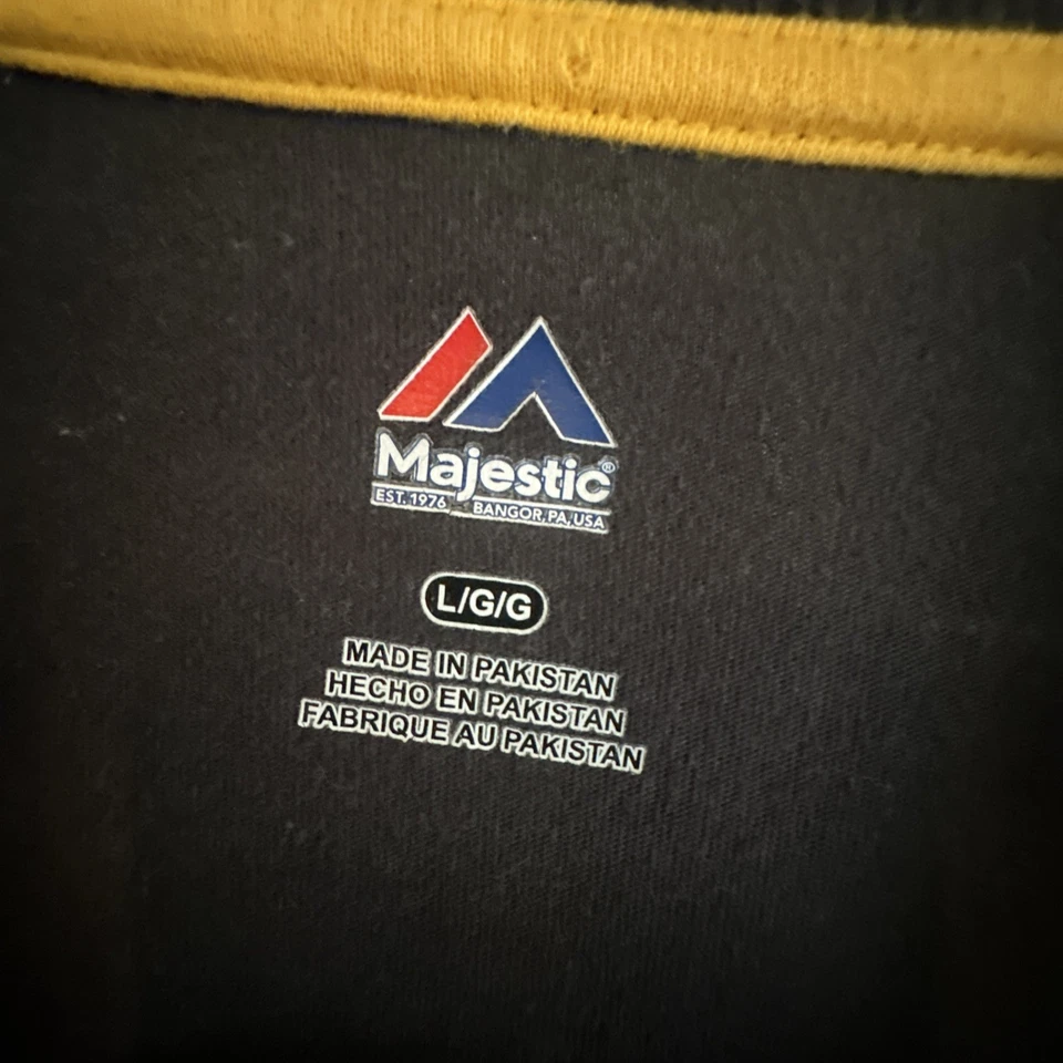 Pittsburgh Steelers Hombre Manga Larga Pullover Equipo NFL Camiseta Majestuosa Grande Foto 2 de 4