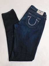 True Religion Skinny Women's Jeans - Low Rise - Dark Blue - 30x31.5 - Stretch