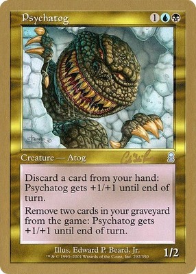 Psychatog - 2002 Carlos Romao (ODY) (MP) World Championship WCD Magic MTG  NICE!