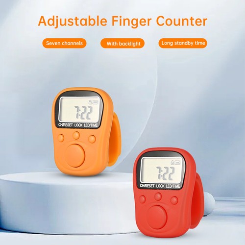 Contatore digitale da dito contatore mini anello da dito con blocco ricaricabile - Foto 8 di 22