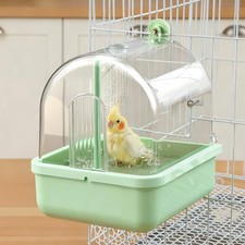 Maxdot Automatic Bird Baths for Cage Parakeet Bath with Pump Indoor Parrot Ba...