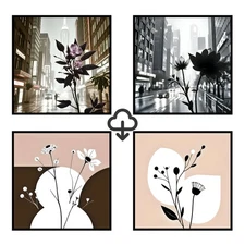 Set 4 Realistic Digital Wall Art Print Modern Home Decor Printable Instant #62