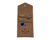 Titanic Necklace and Heart of the Ocean Ring Crystal Jewelry Set Women Girls