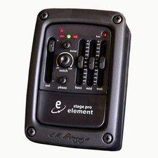 LR Baggs Stagepro Element preamplificador/eq montado lateralmente y sintonizador con pastilla Element