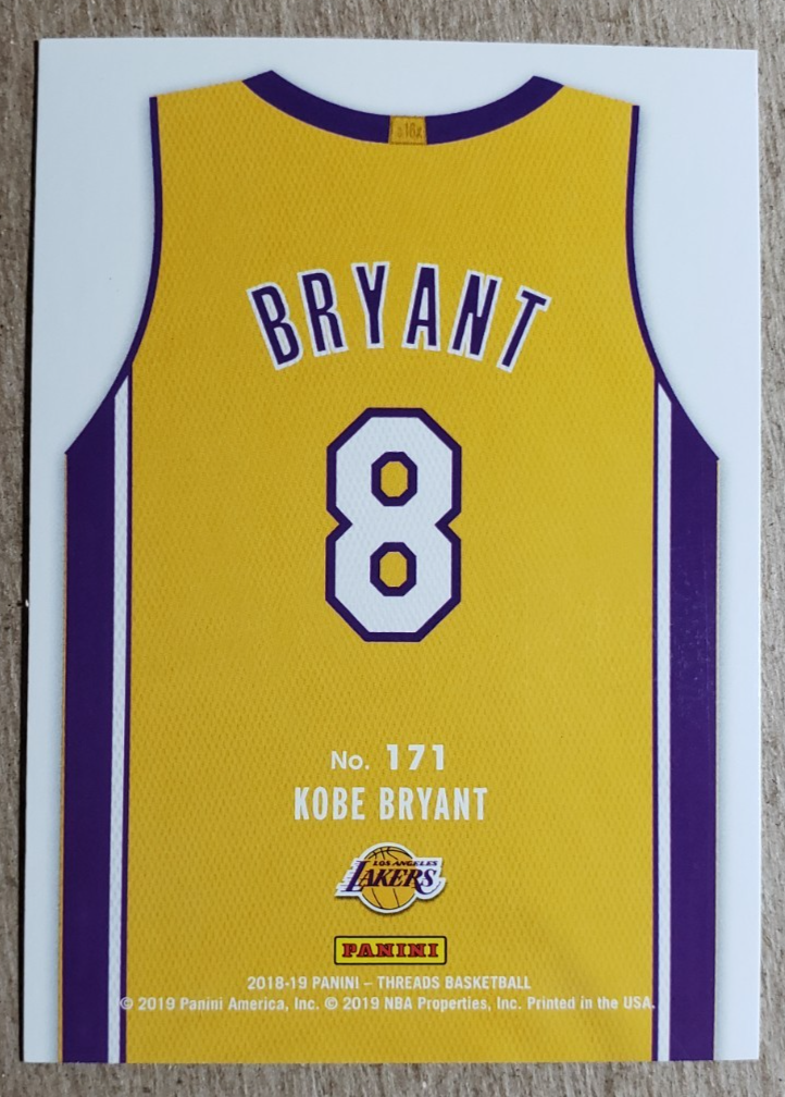 2018-19 Panini Threads Icon Jersey Kobe Bryant #171 Los Angeles