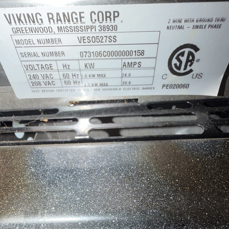 Viking Stainless Built-In Electric Convection Wall Oven Self-Clean VES0527SS