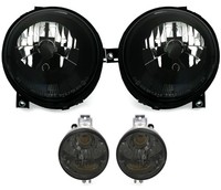Schwarze Klarglas Scheinwerfer + Blinker Im Set FüR Vw Lupo 6X Ab 1998-