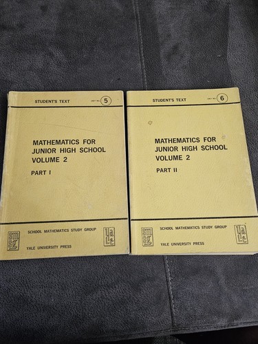 School Mathematics Study Group Mathematics For Junior High School Vol 2 ...