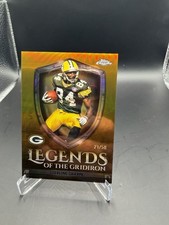 2025 Topps Chrome Legends Of The Gridiron Gold /50 Sterling Sharpe #LOG-27 🔥