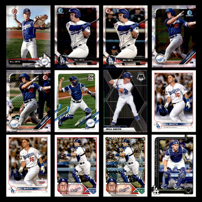 Will Smith Lot 12 Different Baseball Cards 2016-2025 LA Dodgers Set W.S. Champ!
