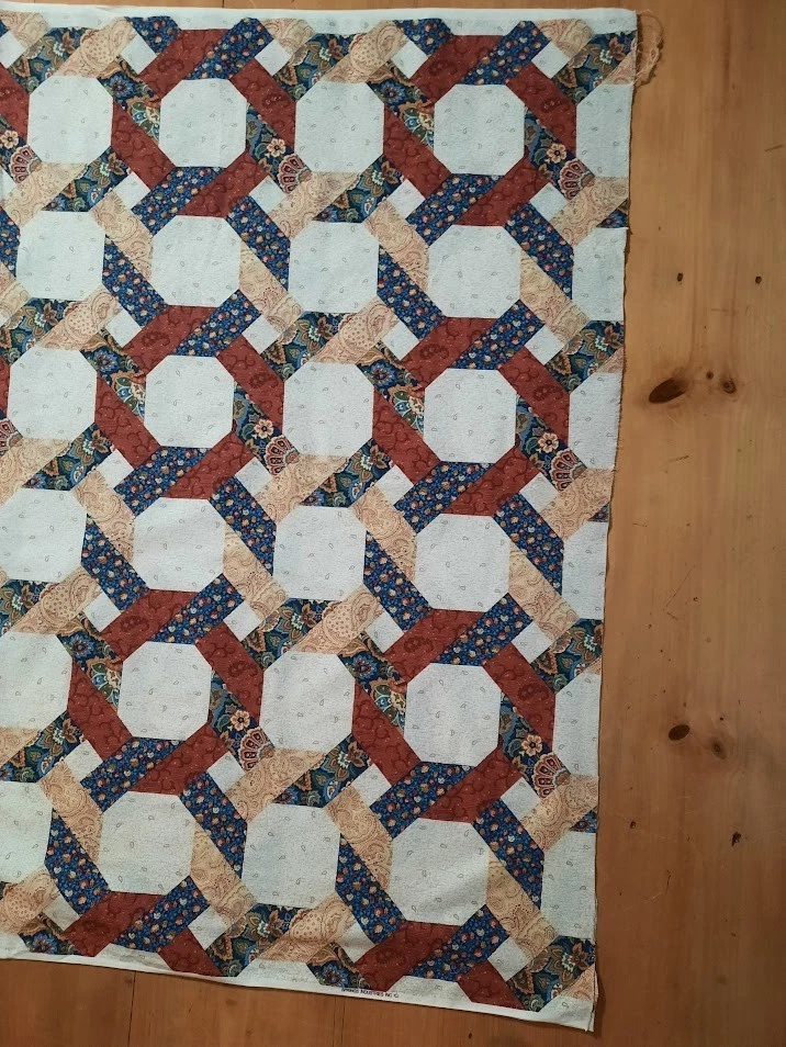 Springs Industries Cheater Faux Quilt Cotton Fabric 44" x 62" Unused Unwashed - Image 2 of 4