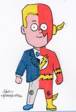 Fred Hembeck Sketch Card: The Flash aka Barry Allen (DC Comics)