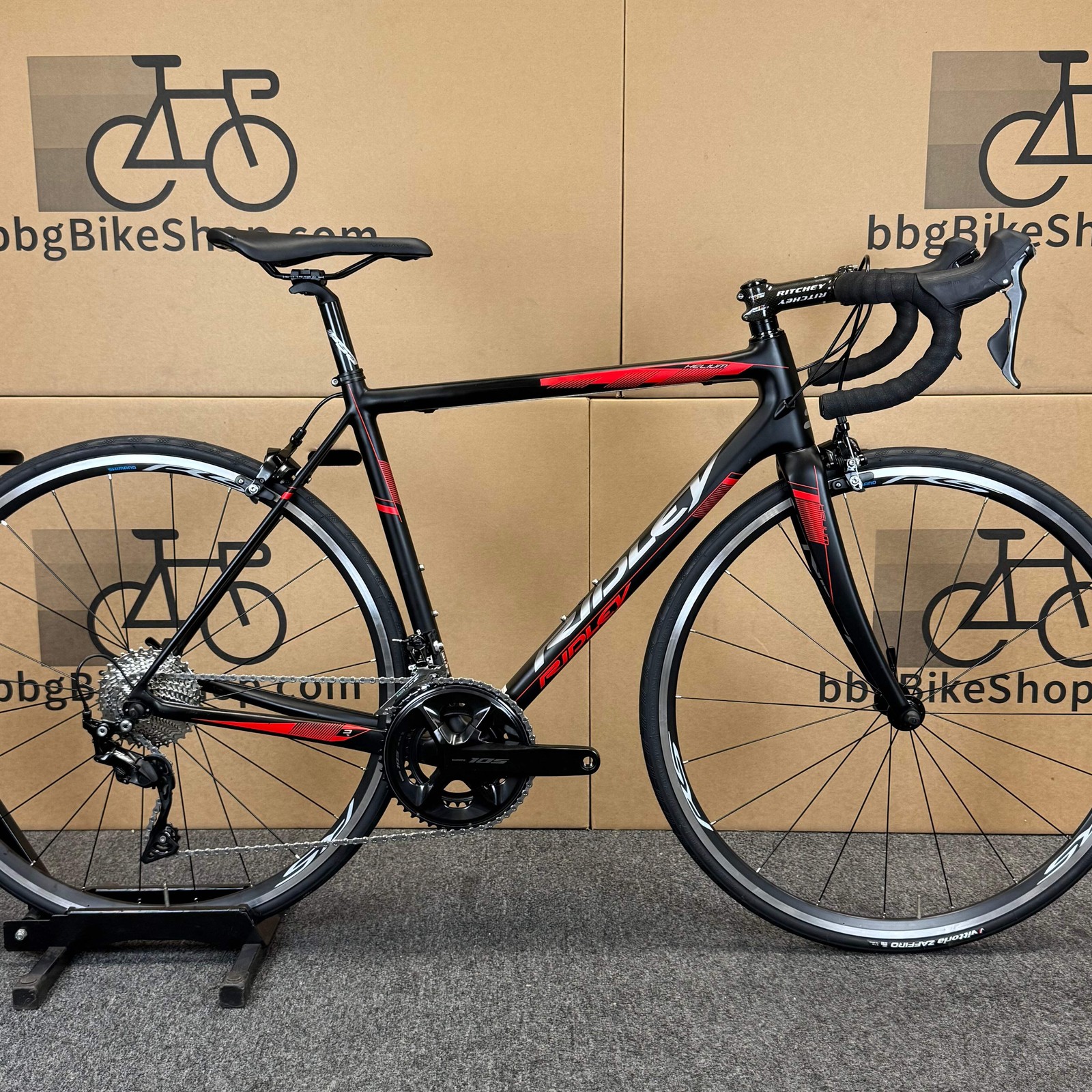 Used Ridley Helium, 11-speed Shimano 105, Carbon Fiber Road Bike-2015, 54cm (