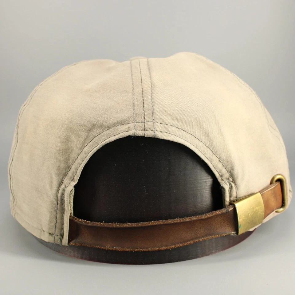 煤帽帽绑带卡其色皮革布贴荒野分部户外男式 — 第 4/4 张图片