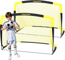 Red de fútbol plegable emergente Happy Jump Soccer Goal para patio trasero 5x3,6 pies