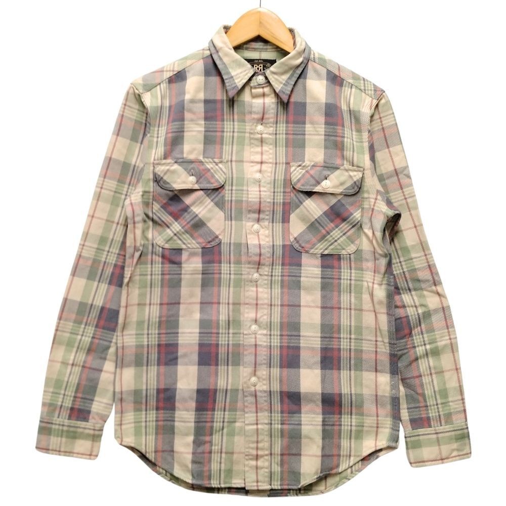 RRL Double RL Cotton Check Flannel Shirt Multi Size S Genuine 45007 _#508