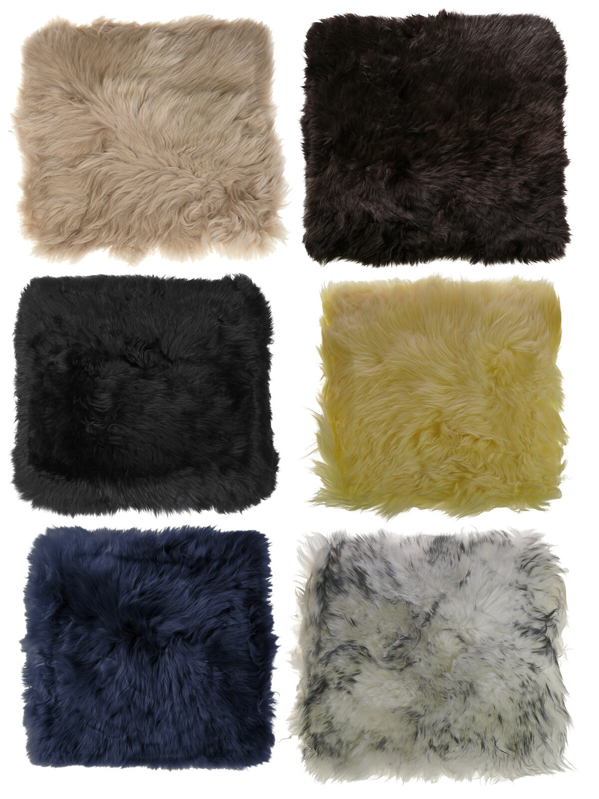 Sitzkissen aus bestem Lammfell hochwollig Kissen Stuhlauflage Sitzunterlage