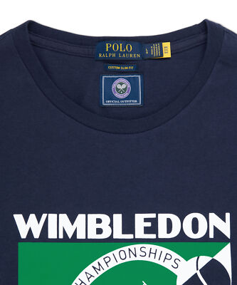 ★POLO RALPH LAUREN★ Wimbledon Custom Fit Jersey T-Shirt Na Genuine Polo Ralph Lauren Wimbledon Custom Fit Jersey T