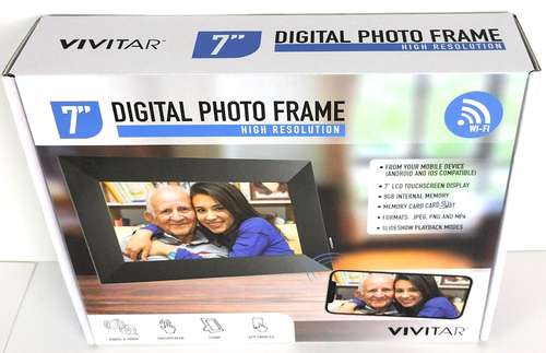 Vivitar Wifi 7in Touch Screen Digital Photo Frame Mobile Android IOS Compatible - Picture 5 of 10