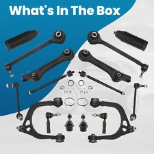 16Pc Front Control Arm & Tie Rod for 2011-2019 Dodge Charger Challenger 300 RWD