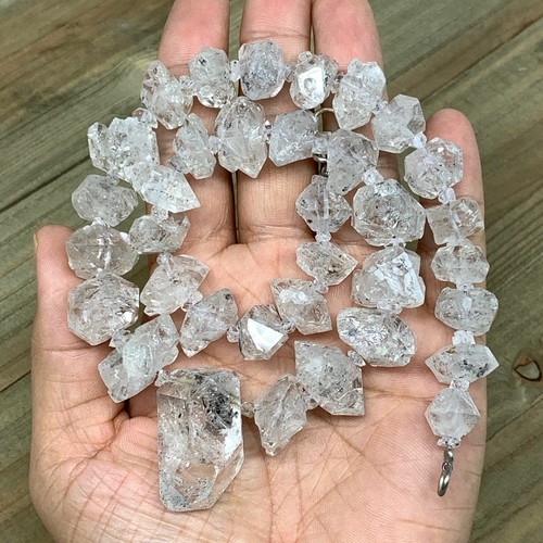 13-33mm, 35 Bds, 106.8g, Natural Terminated Diamond Quartz Beads Strand 16",DQ67 - Picture 5 of 11