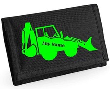 Bagger Bagger Druck personalisiert Jungen Kinder Ripper Geldbörse mit Münzfach
