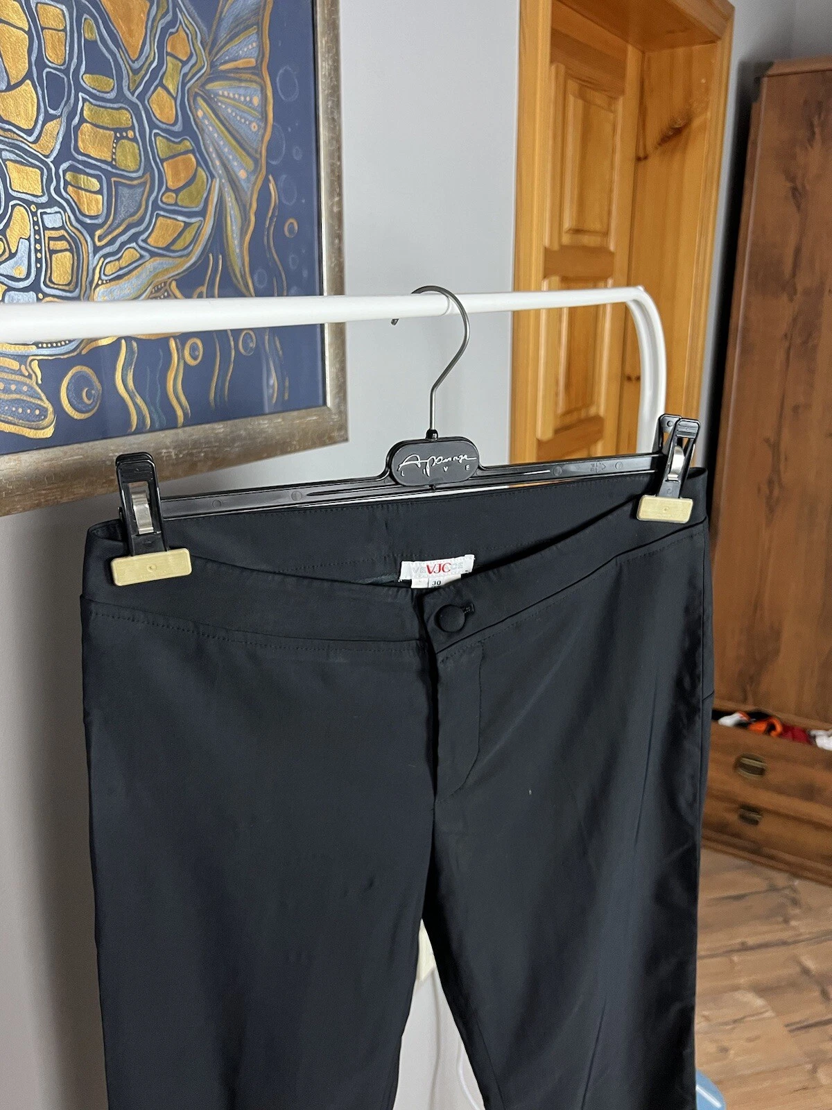 Versace Jeans Couture vintage abito donna dritto seta pantaloni dritti taglia 30 44