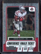 2021 Panini Contenders Draft Picks Conference Finals Ticket #50 Ezekiel Elliott