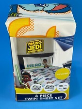 Star Wars - Young Jedi Adventures - 3 Piece Twin Sheet Set - NEW