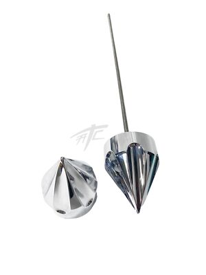 NINJA CHROME SPIKES FRONT AXLE CAPS 2006-20 KAWASAKI NINJA ZX-14