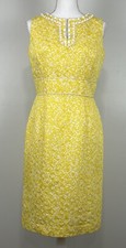 Tahari Arthur S Levine sleeveless yellow dress Size 6