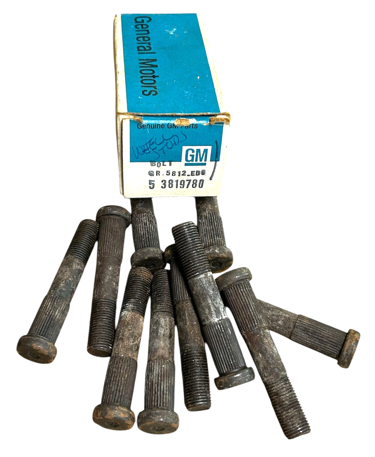 GM NOS Truck Wheel Studs 1/2 x 20 x 3 Inch Pack of 10 Part #3819780