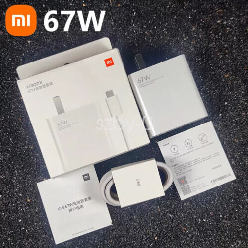 Xiaomi 67W Fast Charger with USB-C Cable for Redmi Note 10 11 12 Pro K60-image
