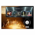 Queen Live Limited Edition ONLY 750 Silver Proof Coin & Stamps Cover ULTRA RARE