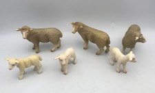 SCHLEICH SHEEP HERD Ewe Lamb Farm Animal 6 Figures 2003 Retired 13283 13285