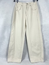 Free People We The Free Jeans 29 Cream Aster Straight Denim