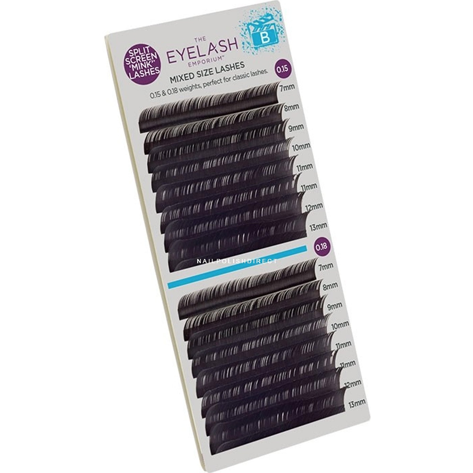 Eyelash Emporium Mink Lashes (Individual Length 7mm (0.15) To 13mm 0.18 - B Curl