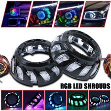 Drl Rgb Dynamic Led Angel Eye Headlight Shrouds Xenonled Projector Len Retrofit Drl Rgb Dynamic Led Angel Eye Headlight Shrouds Xenonled Projector Len Retrofit