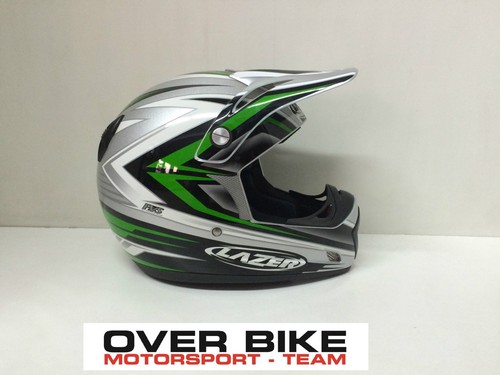 CASCO OFF ROAD CROSS MOTARD ENDURO QUAD LAZER MX6 X RAY VERDE GRIGIO TAGLIA  M | eBay