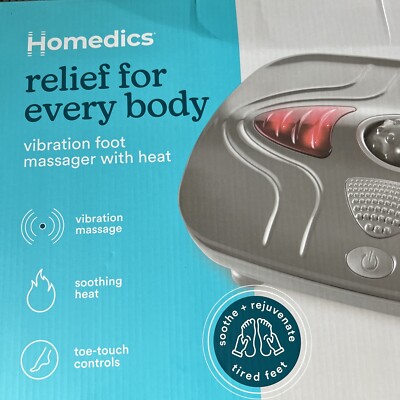 homedics vibration foot massager with heat reviews HoMedics Vibration Foot Massager With Soothing Heat Massager, Color: White main image 0